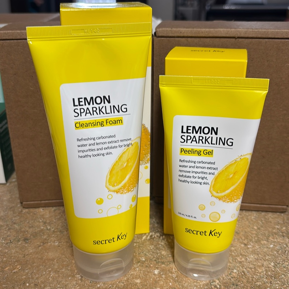 Secret Key Lemon Sparkling Peeling Gel+Cleansing Foam